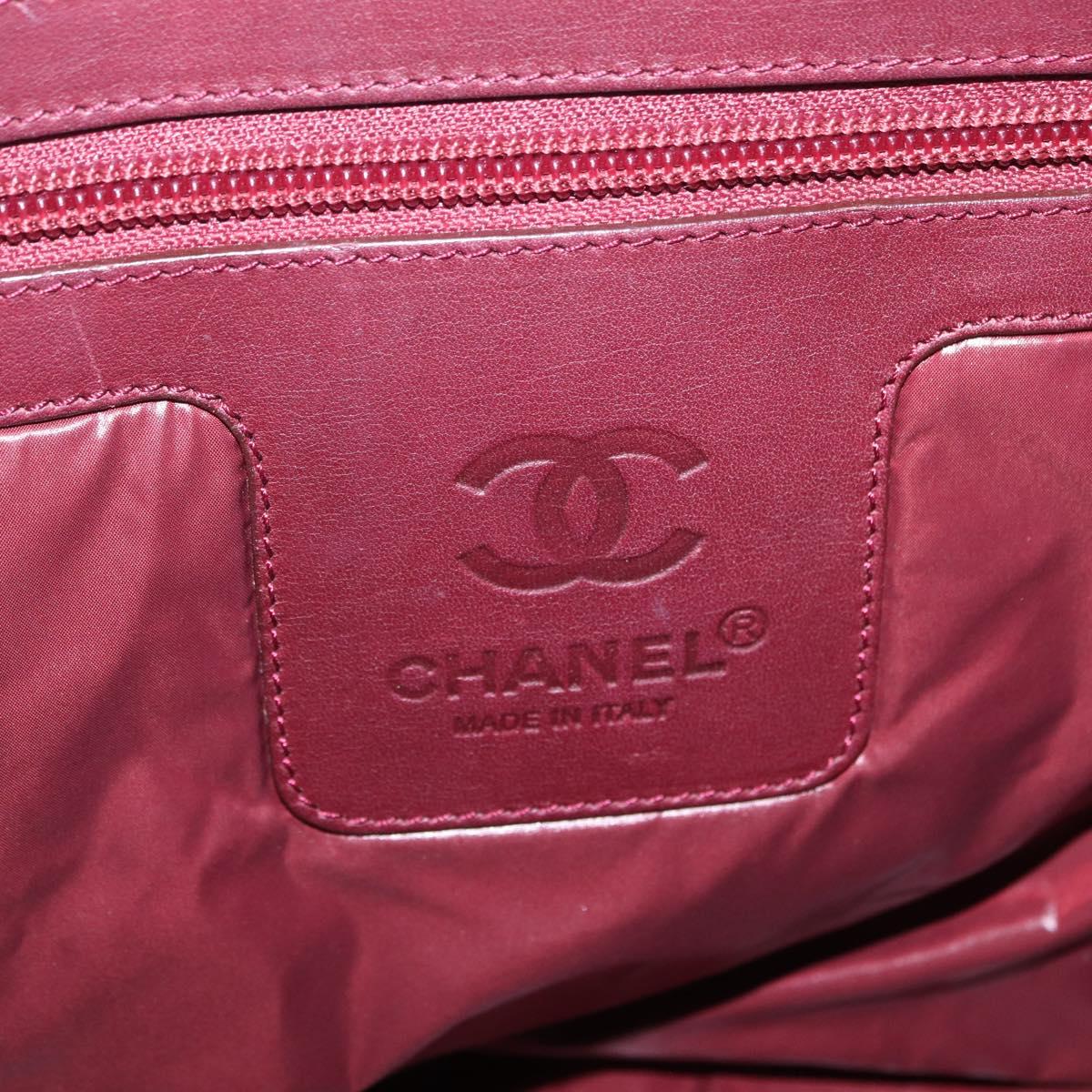 CHANEL Cococoon Boston Bag Nylon Black Silver CC Auth ki6893M