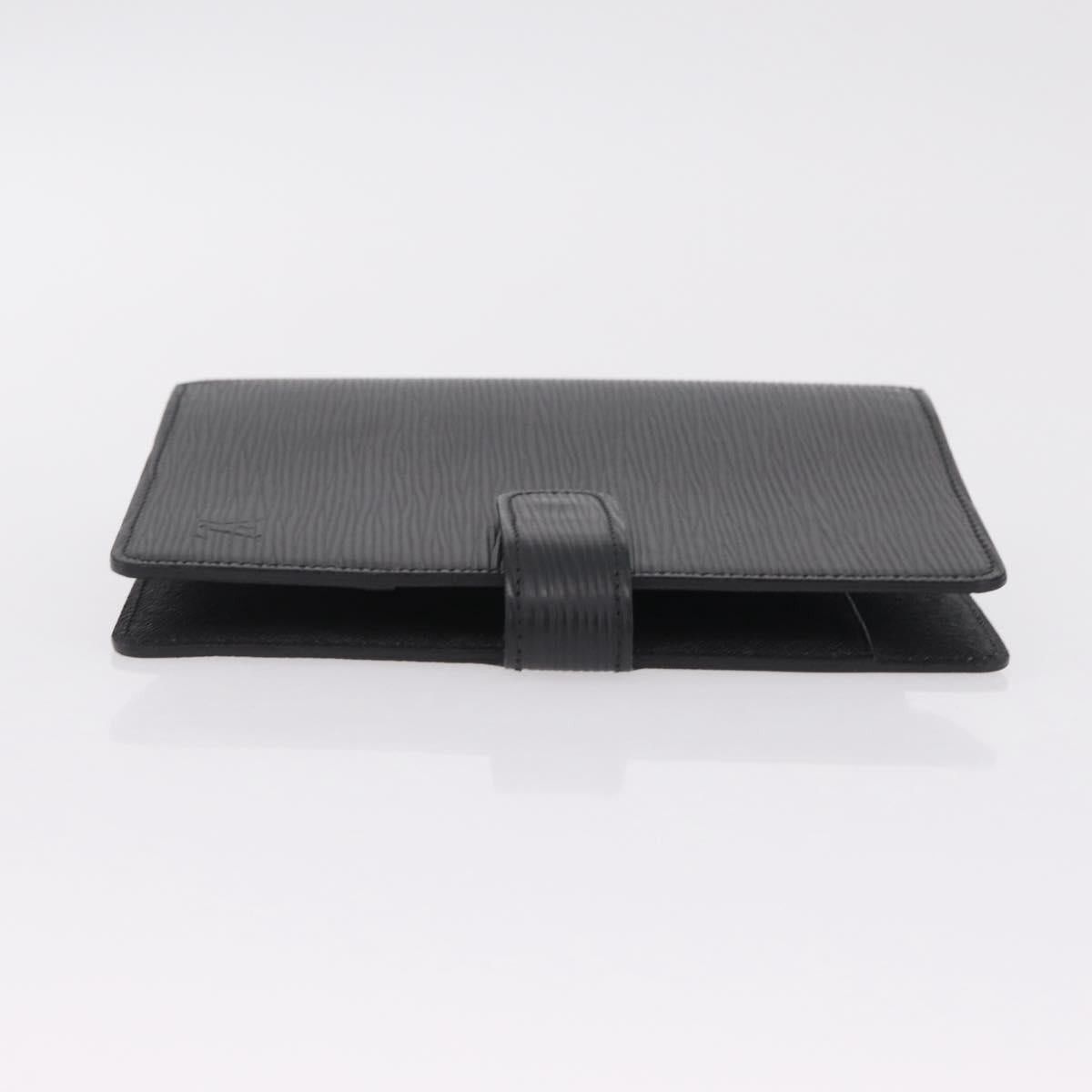 LOUIS VUITTON Epi Agenda MM Day Planner Cover Black R20042 LV Auth ki6894
