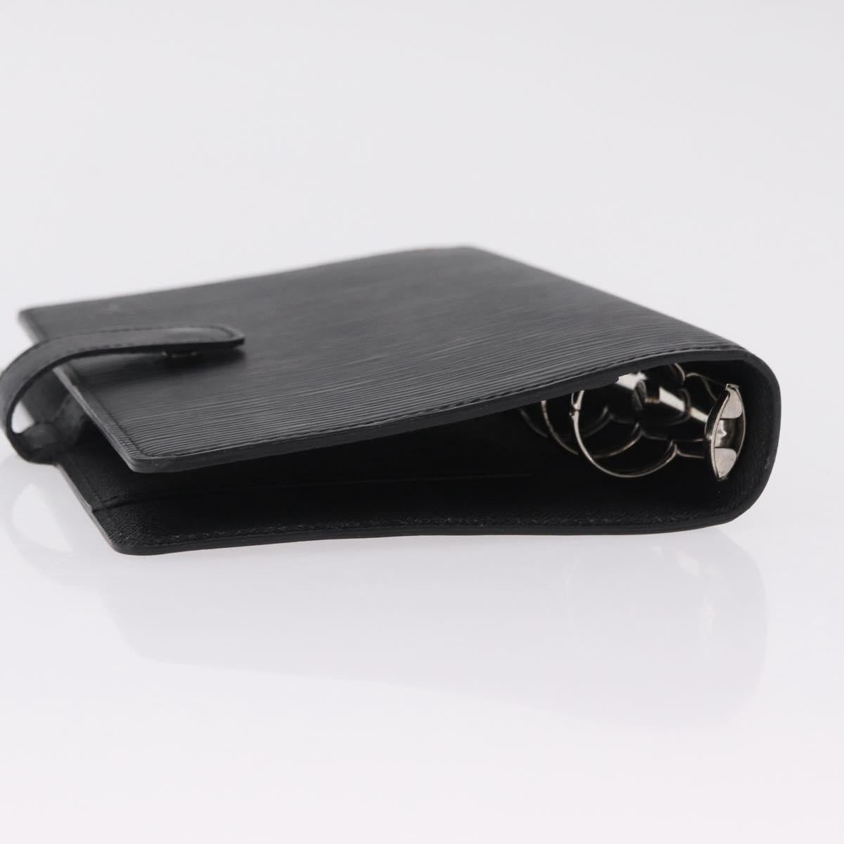 LOUIS VUITTON Epi Agenda MM Day Planner Cover Black R20042 LV Auth ki6894