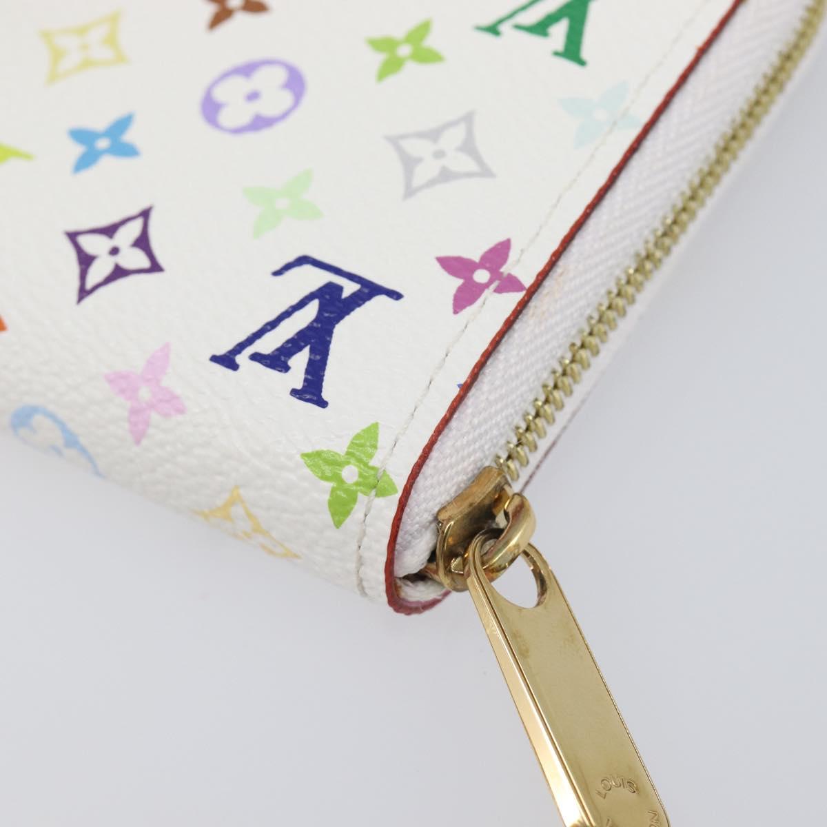 LOUIS VUITTON Monogram Multicolor Zippy Coin Purse White M93741 LV Auth ki6904M