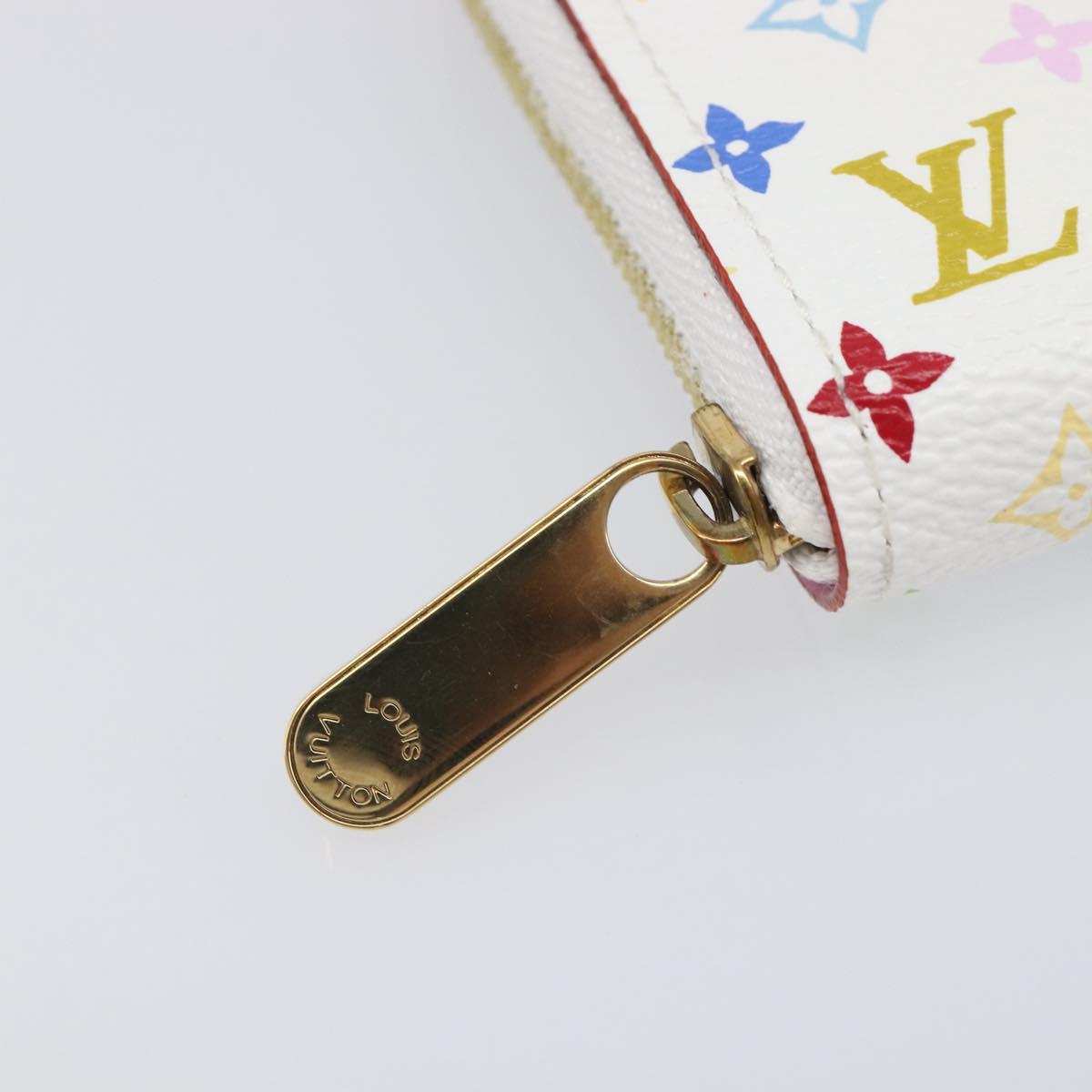 LOUIS VUITTON Monogram Multicolor Zippy Coin Purse White M93741 LV Auth ki6904M
