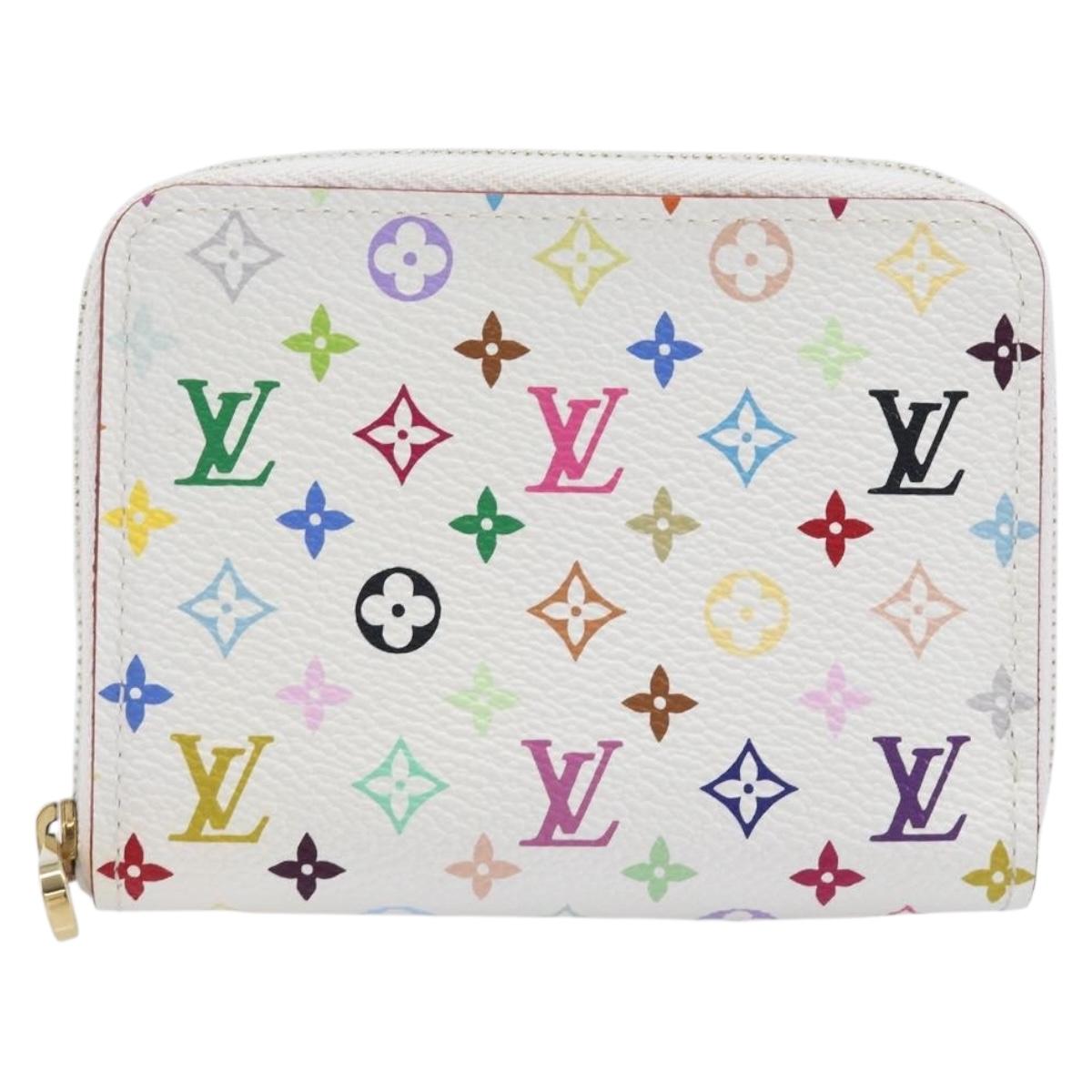 LOUIS VUITTON Monogram Multicolor Zippy Coin Purse White M93741 LV Auth ki6904M