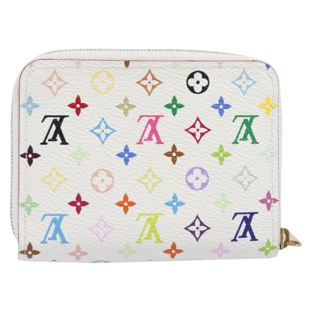 LOUIS VUITTON Monogram Multicolor Zippy Coin Purse White M93741 LV Auth ki6904M