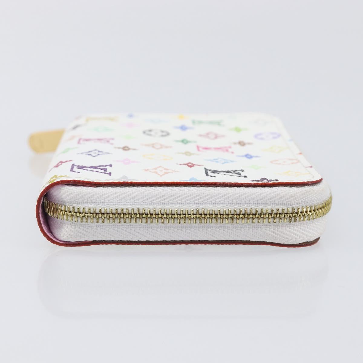 LOUIS VUITTON Monogram Multicolor Zippy Coin Purse White M93741 LV Auth ki6904M