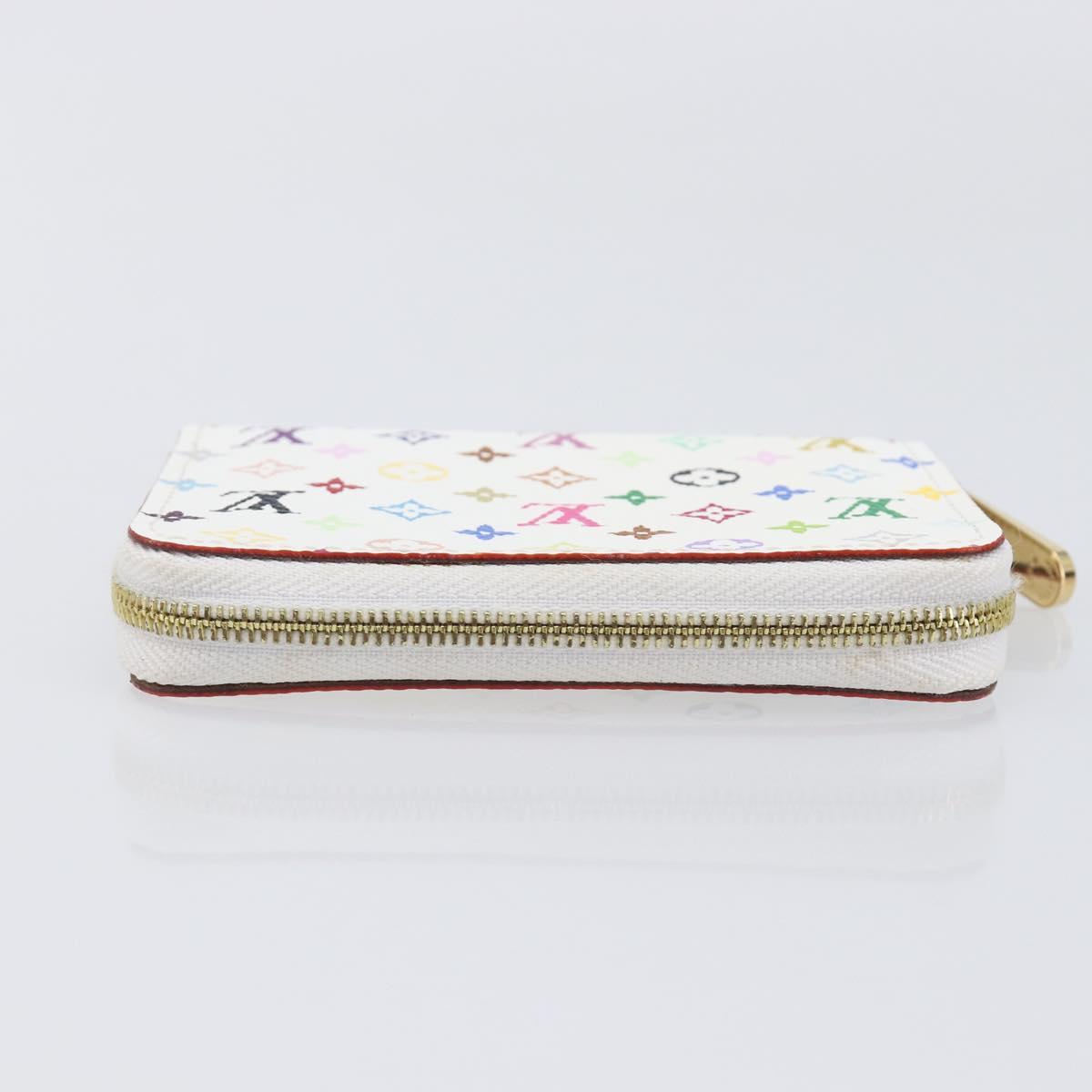 LOUIS VUITTON Monogram Multicolor Zippy Coin Purse White M93741 LV Auth ki6904M