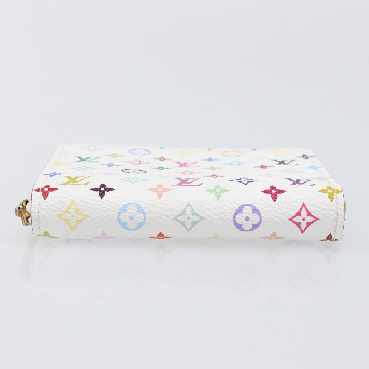 LOUIS VUITTON Monogram Multicolor Zippy Coin Purse White M93741 LV Auth ki6904M