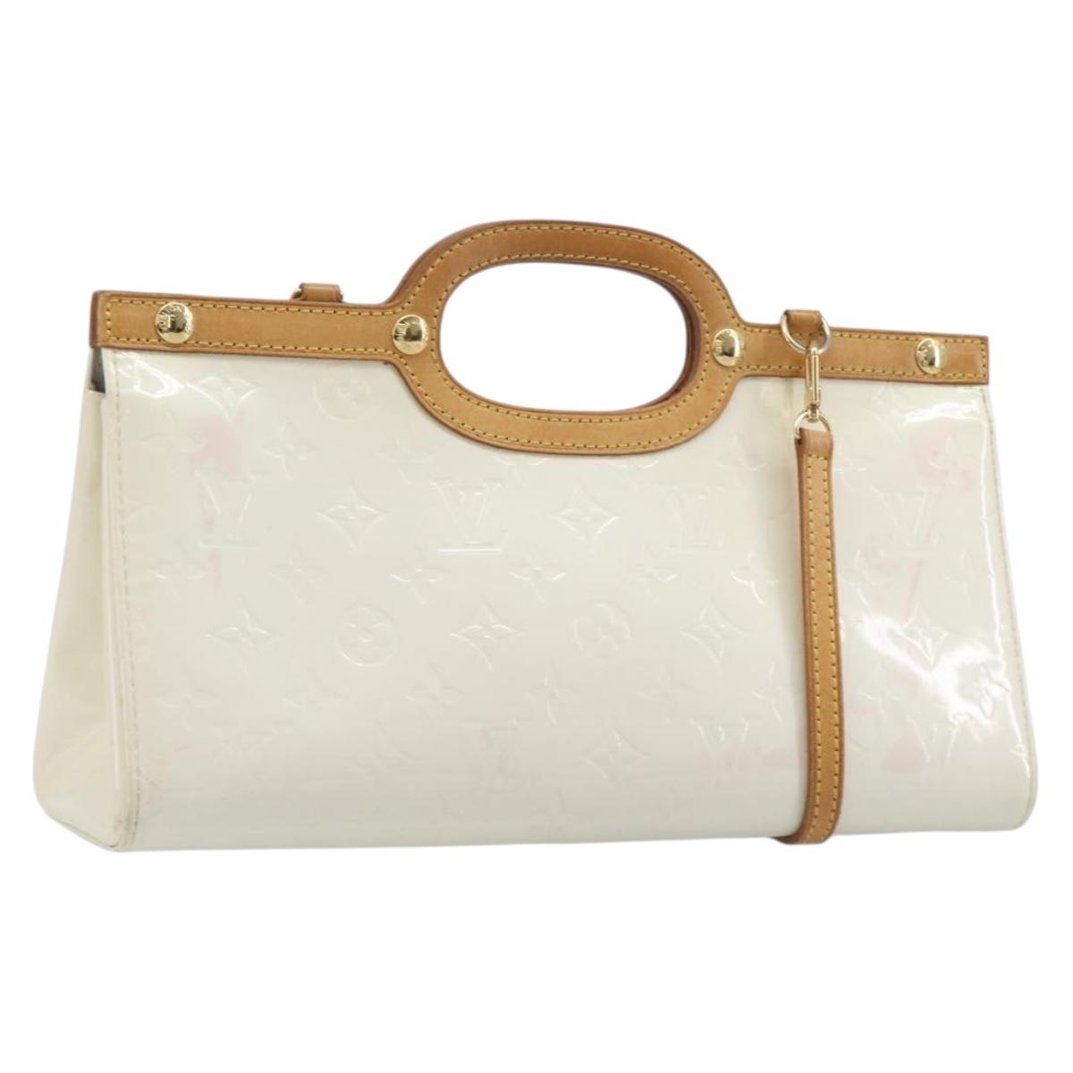 LOUIS VUITTON Monogram Vernis Roxbury Drive Bag 2way Perle M91374 Auth ki6906A