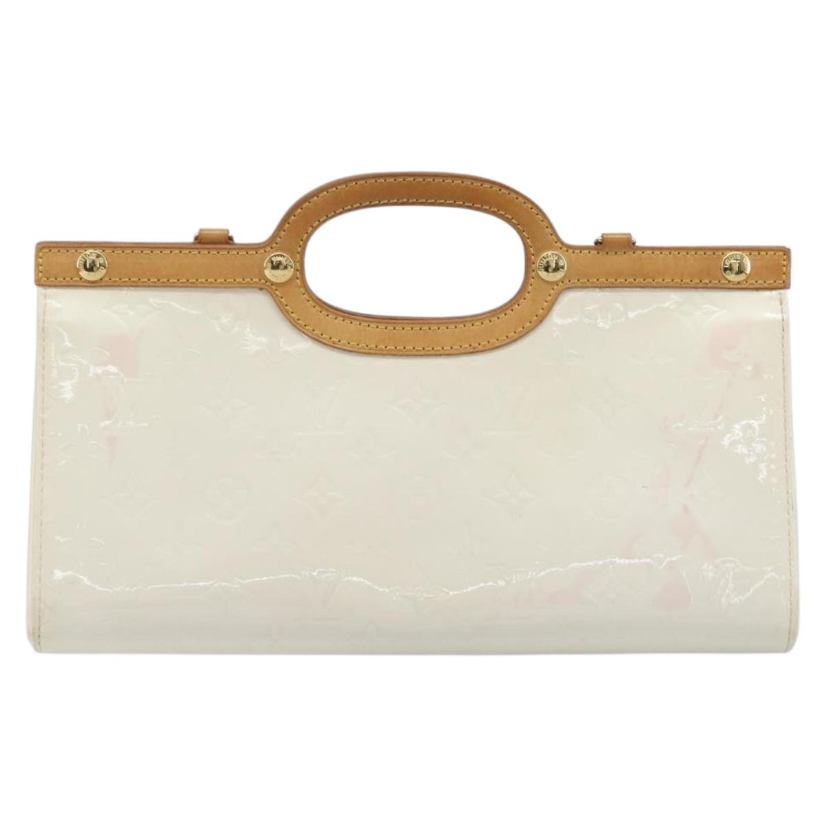 LOUIS VUITTON Monogram Vernis Roxbury Drive Bag 2way Perle M91374 Auth ki6906A