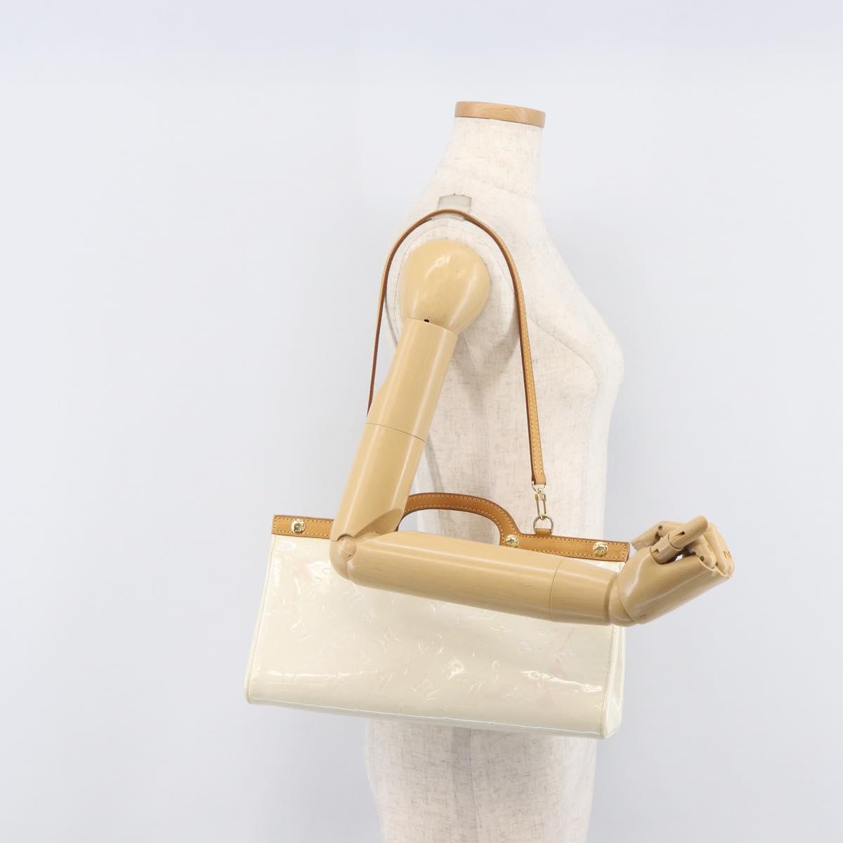 LOUIS VUITTON Monogram Vernis Roxbury Drive Bag 2way Perle M91374 Auth ki6906A