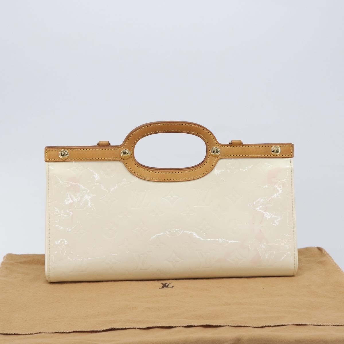 LOUIS VUITTON Monogram Vernis Roxbury Drive Bag 2way Perle M91374 Auth ki6906A