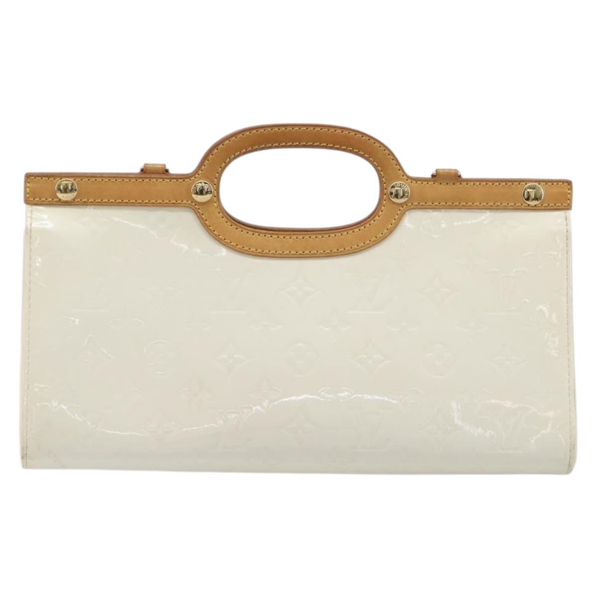 LOUIS VUITTON Monogram Vernis Roxbury Drive Bag 2way Perle M91374 Auth ki6906A