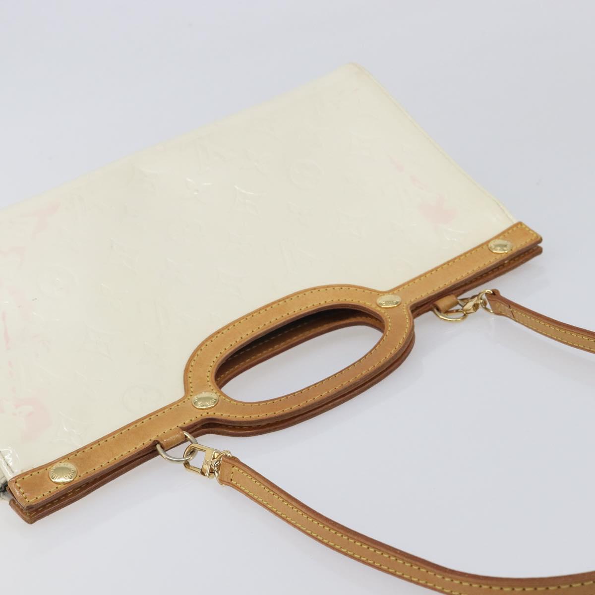 LOUIS VUITTON Monogram Vernis Roxbury Drive Bag 2way Perle M91374 Auth ki6906A