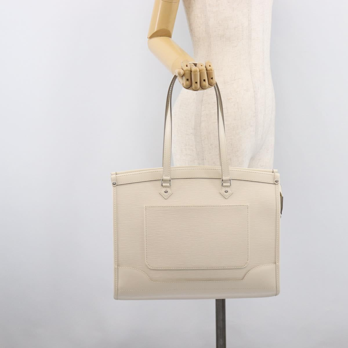 LOUIS VUITTON Epi Madeleine GM Hand Bag White M5934J LV Auth ki6910M