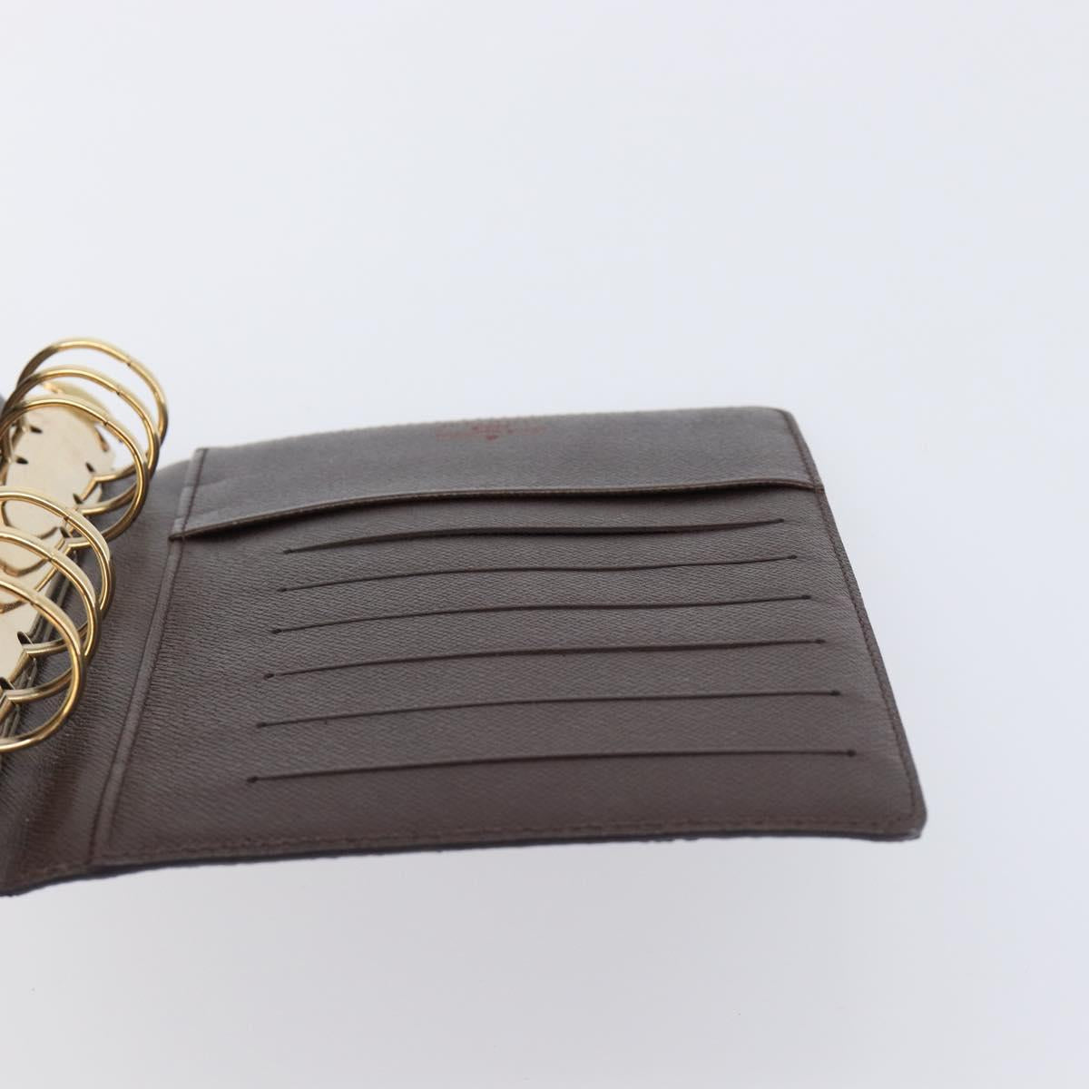 LOUIS VUITTON Damier Ebene Agenda MM Day Planner Cover R20240 LV Auth ki6911V