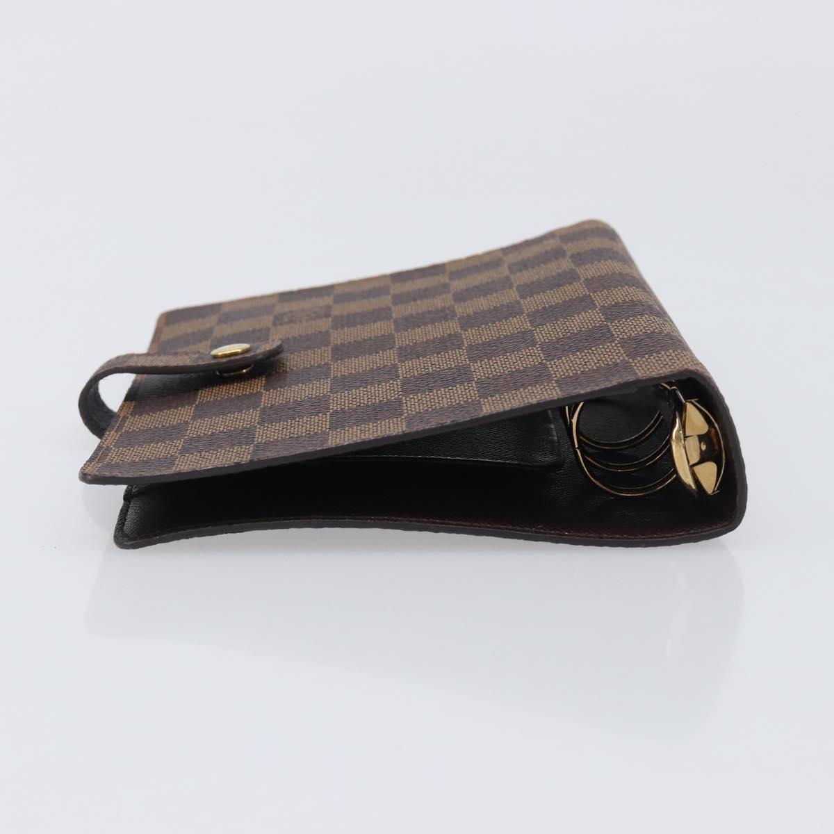 LOUIS VUITTON Damier Ebene Agenda MM Day Planner Cover R20240 LV Auth ki6911V