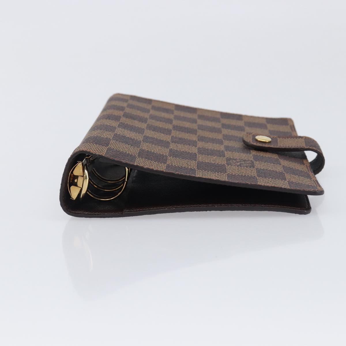 LOUIS VUITTON Damier Ebene Agenda MM Day Planner Cover R20240 LV Auth ki6911V