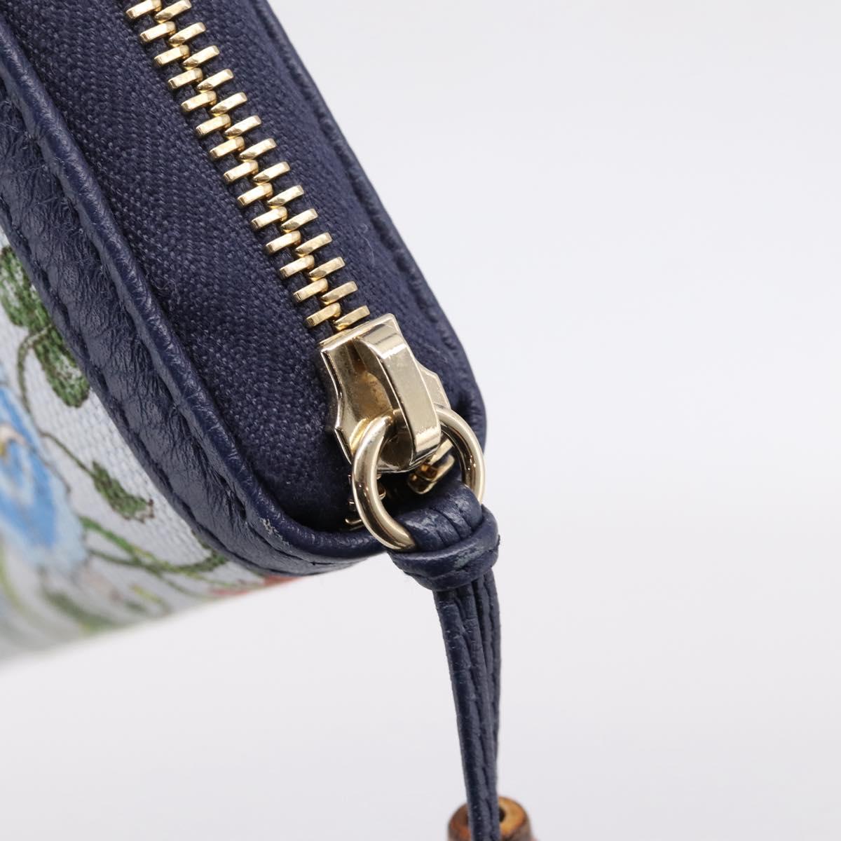 GUCCI Japan's 50th Anniversary Flower Pattern Wallet Canvas 356708 Auth ki6912M