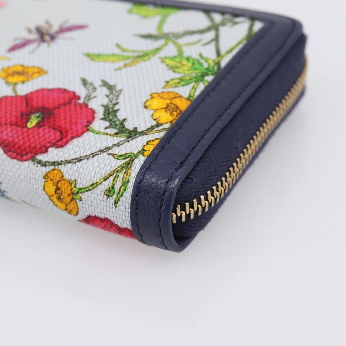 GUCCI Japan's 50th Anniversary Flower Pattern Wallet Canvas 356708 Auth ki6912M
