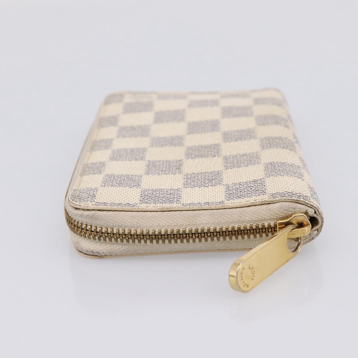 LOUIS VUITTON Damier Azur Zippy Compact Wallet Long Wallet N60029 Auth ki6921A