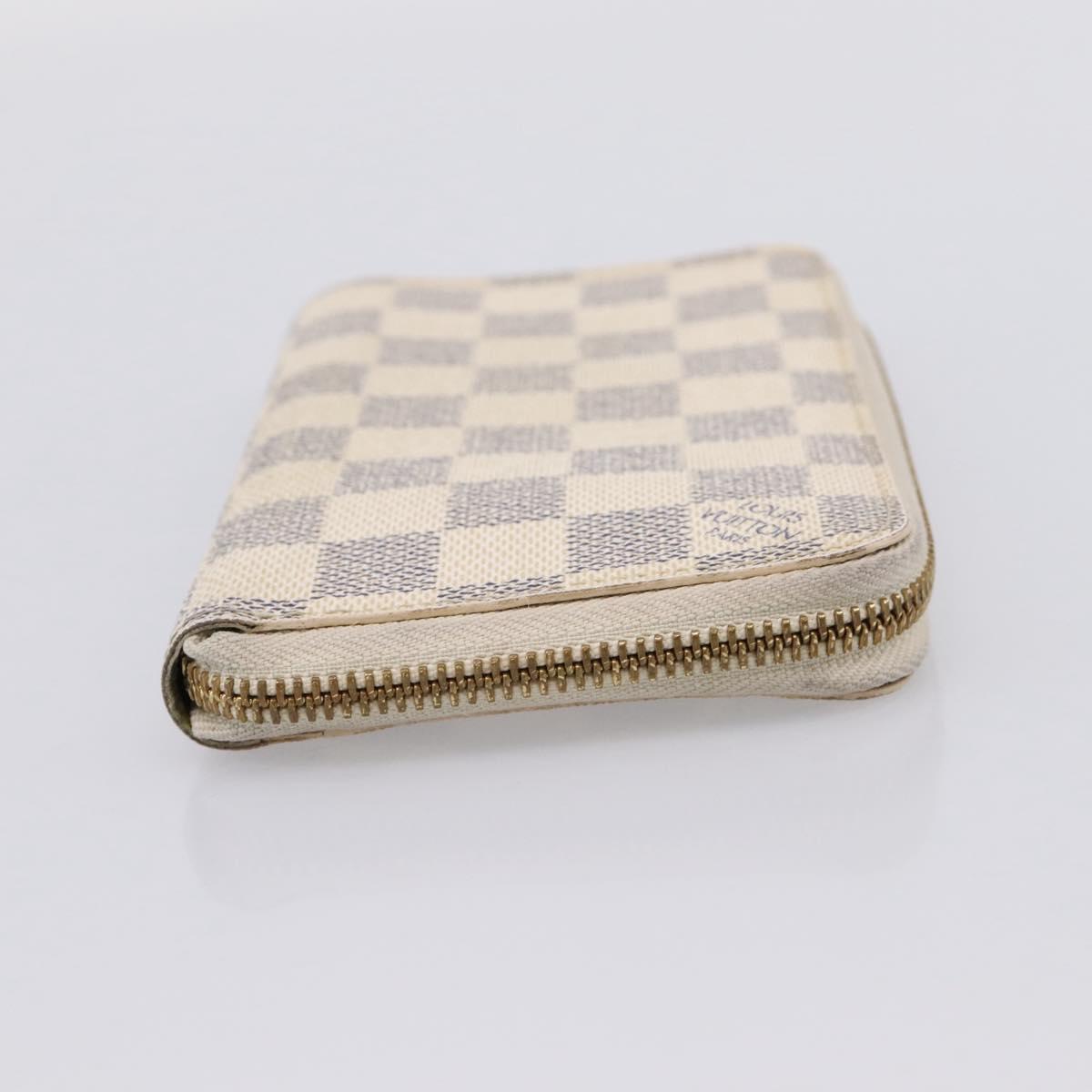 LOUIS VUITTON Damier Azur Zippy Compact Wallet Long Wallet N60029 Auth ki6921A