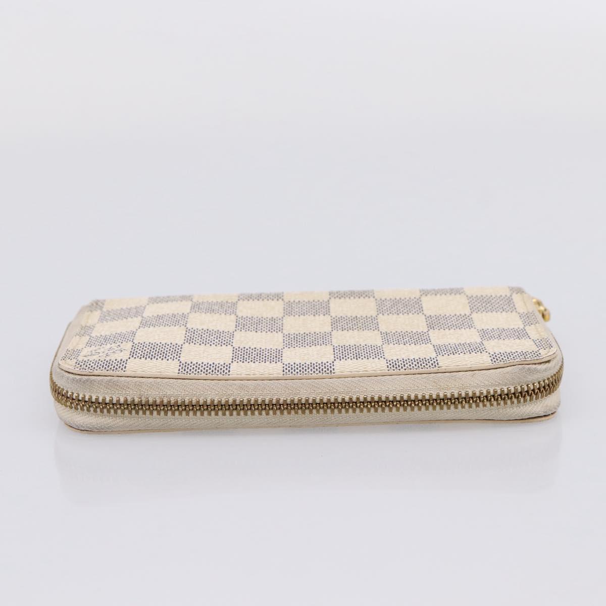 LOUIS VUITTON Damier Azur Zippy Compact Wallet Long Wallet N60029 Auth ki6921A