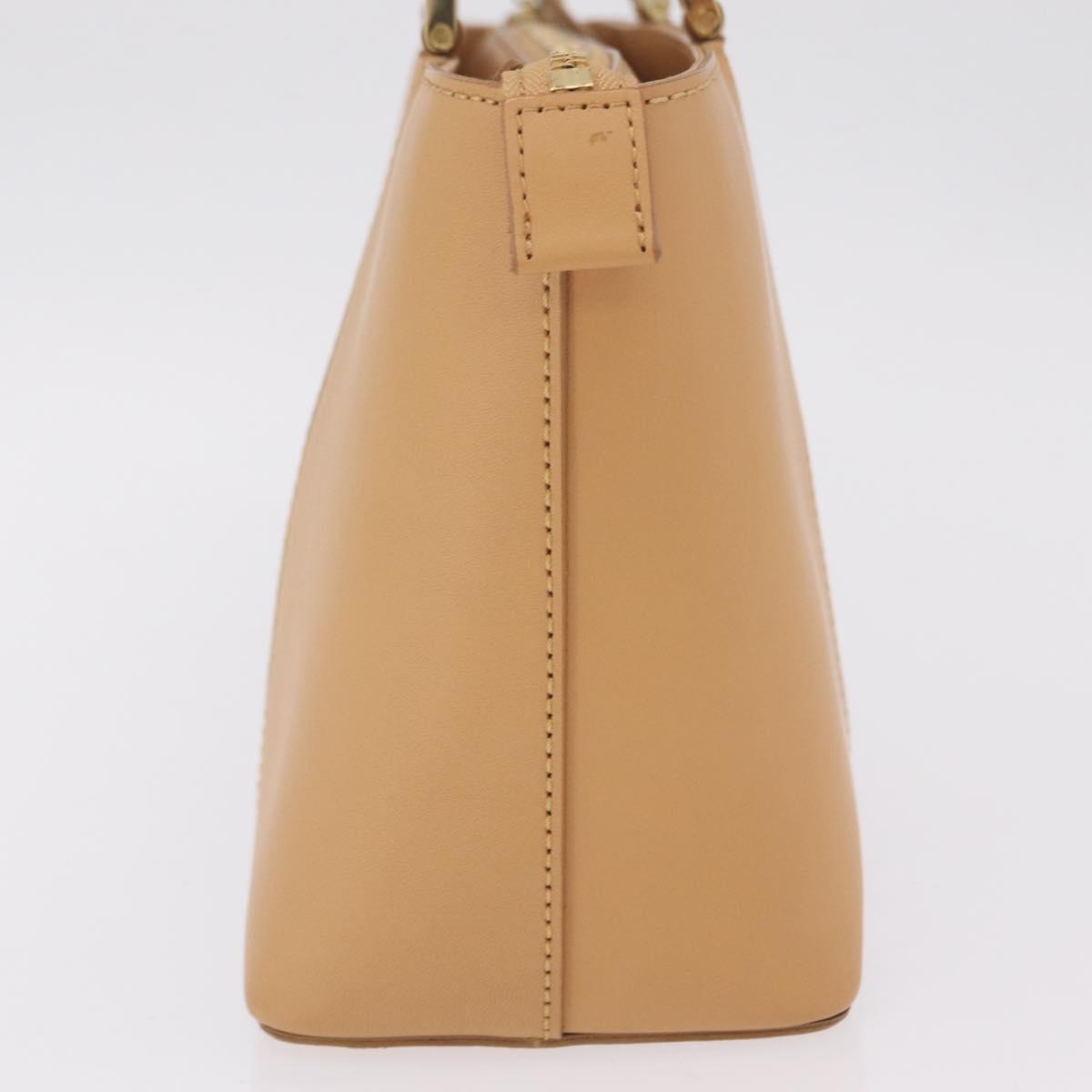 BURBERRY Nova Check Shoulder Bag Leather Beige Gold Tone Auth ki6944A