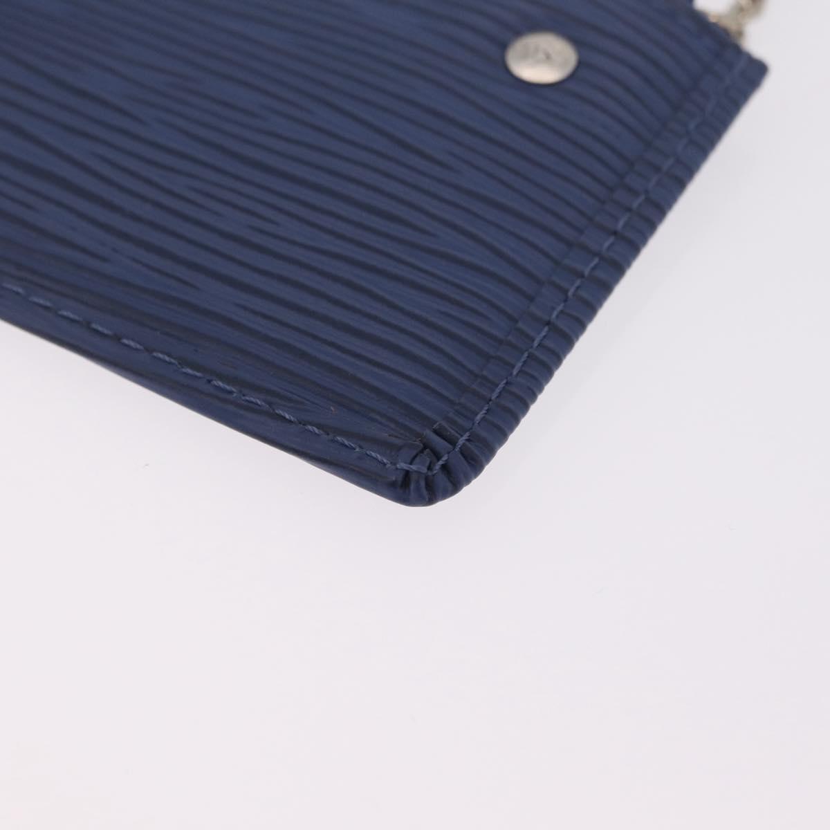 LOUIS VUITTON Epi Pochette Cles Coin Purse Blue Myrtille M6380G LV Auth ki6951V