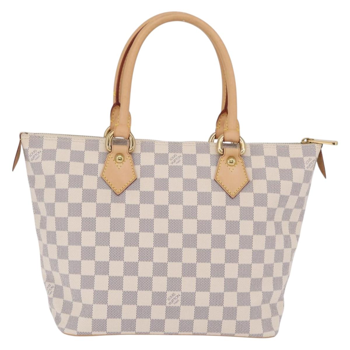 LOUIS VUITTON Damier Azur Saleya PM Tote Bag N51186 LV Auth ki6954V