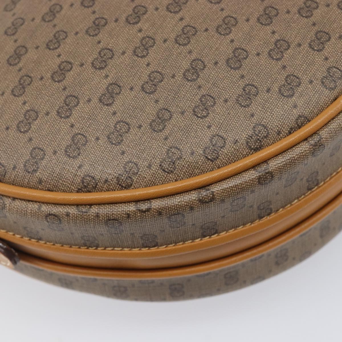 GUCCI Micro GG Shoulder Bag PVC Beige Gold Tone 007 104 0088 Auth ki6962