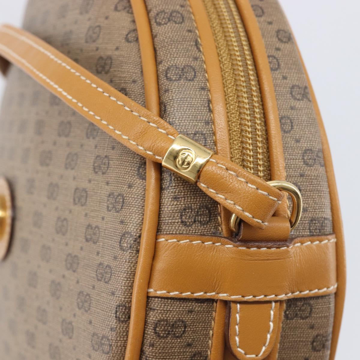 GUCCI Micro GG Shoulder Bag PVC Beige Gold Tone 007 104 0088 Auth ki6962