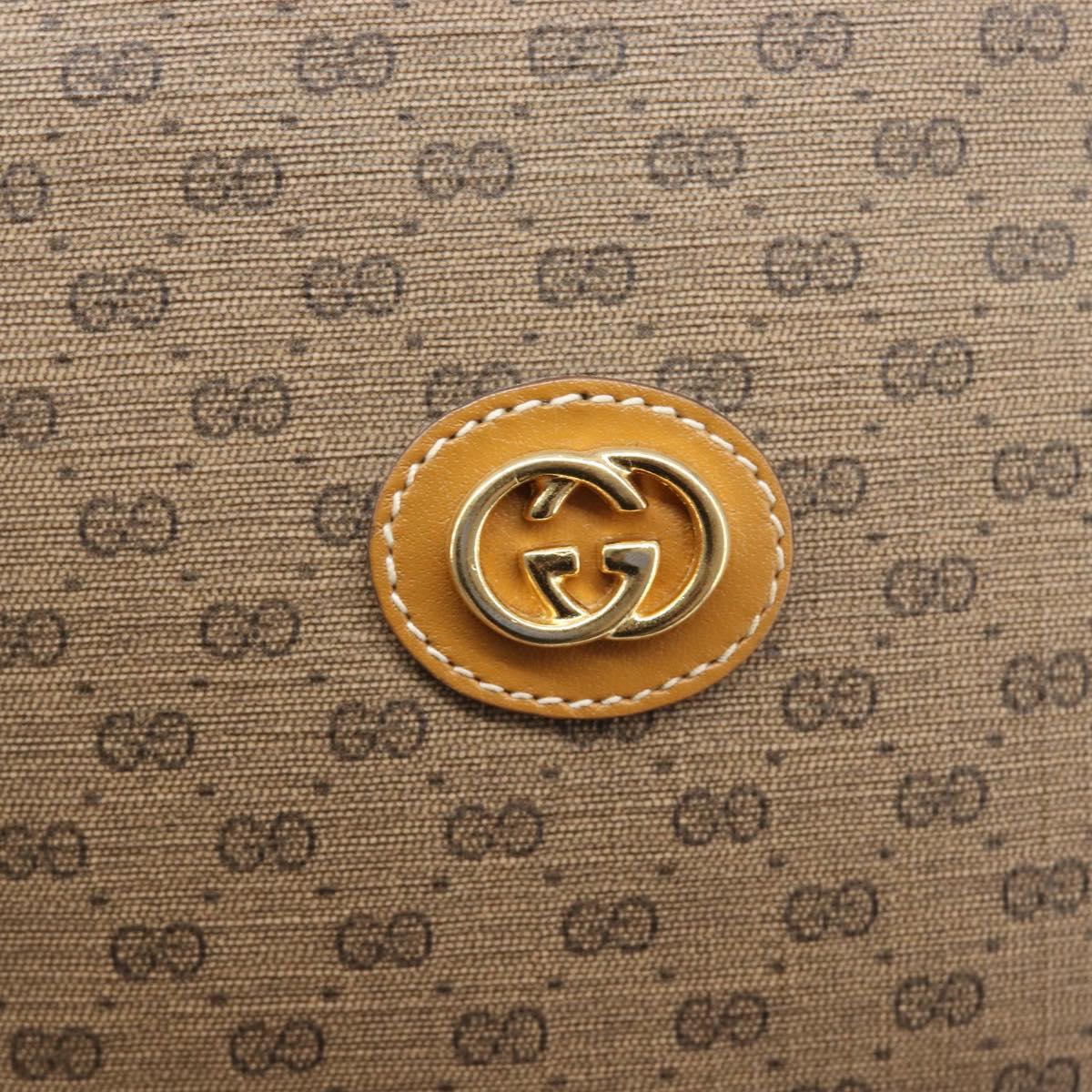 GUCCI Micro GG Shoulder Bag PVC Beige Gold Tone 007 104 0088 Auth ki6962