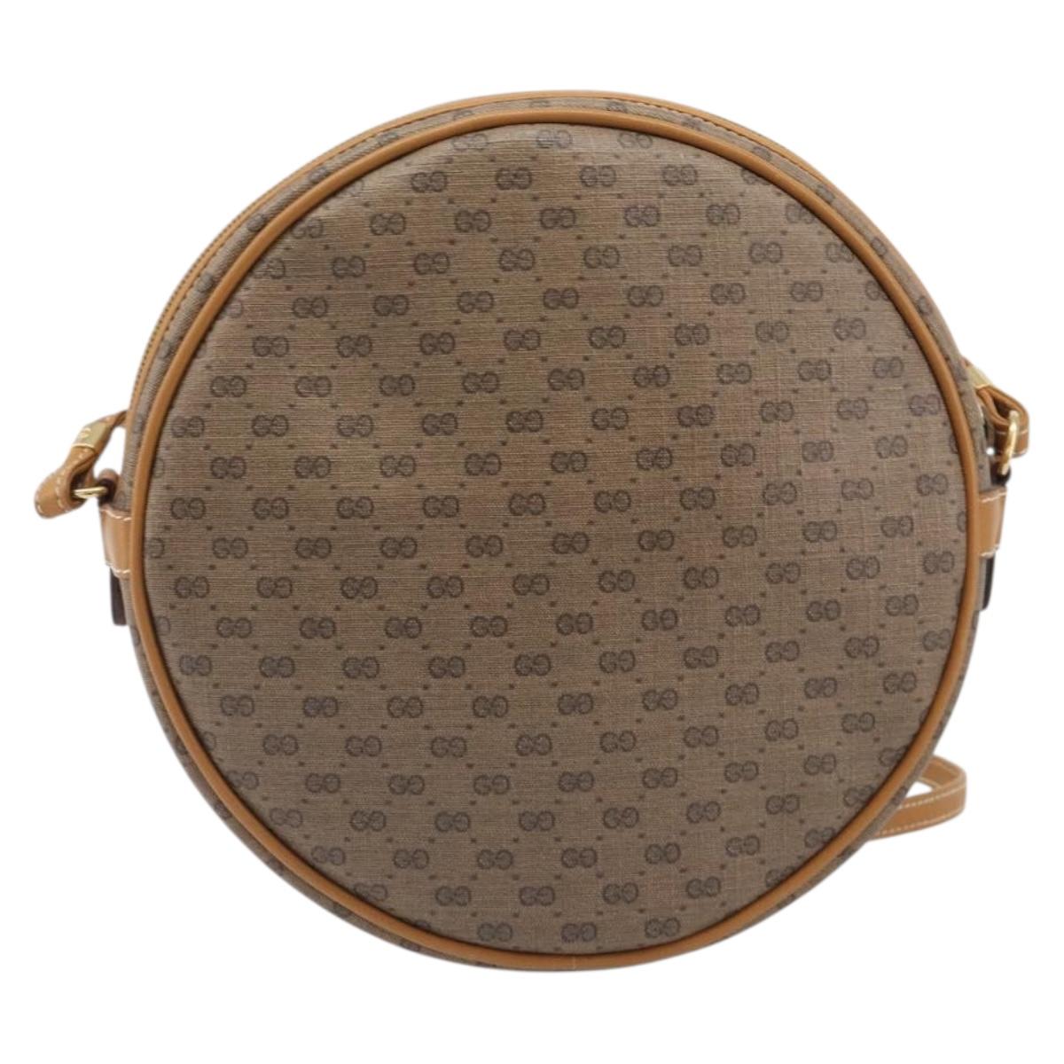 GUCCI Micro GG Shoulder Bag PVC Beige Gold Tone 007 104 0088 Auth ki6962