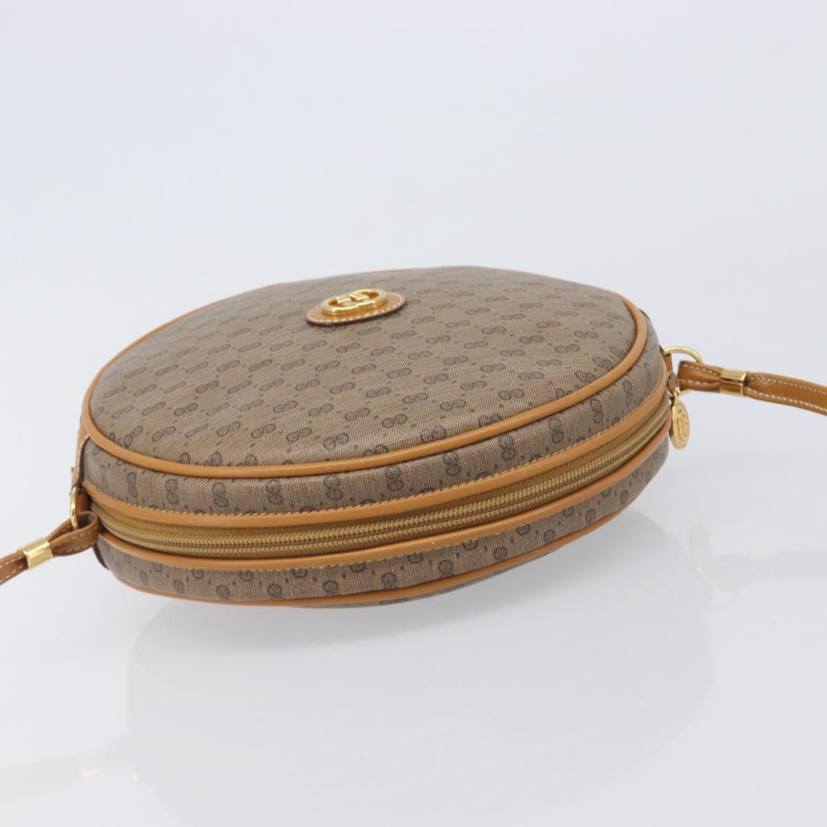 GUCCI Micro GG Shoulder Bag PVC Beige Gold Tone 007 104 0088 Auth ki6962