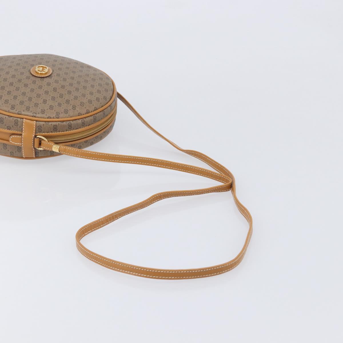 GUCCI Micro GG Shoulder Bag PVC Beige Gold Tone 007 104 0088 Auth ki6962