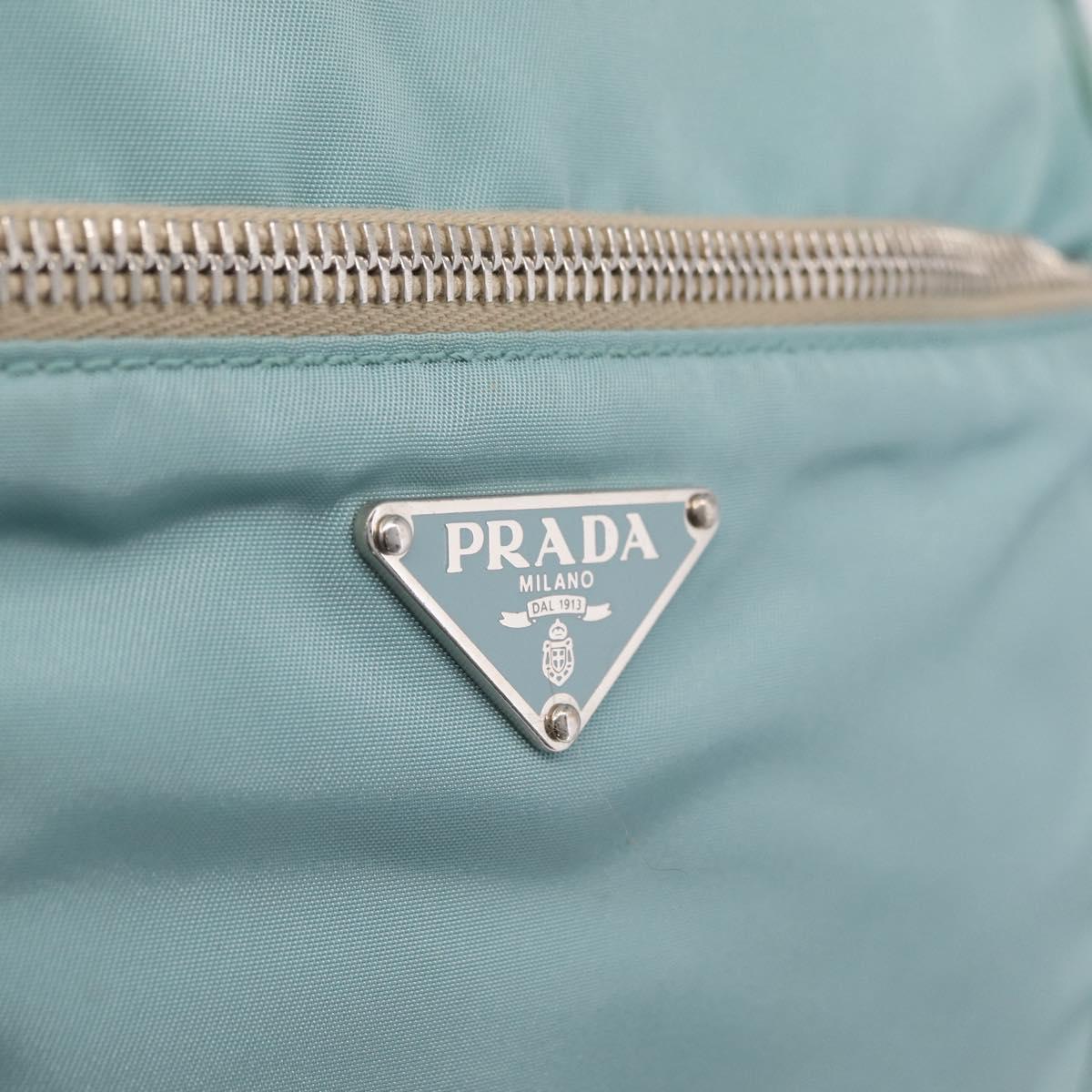 PRADA Shoulder Bag Nylon Light Blue Silver Auth ki6964A