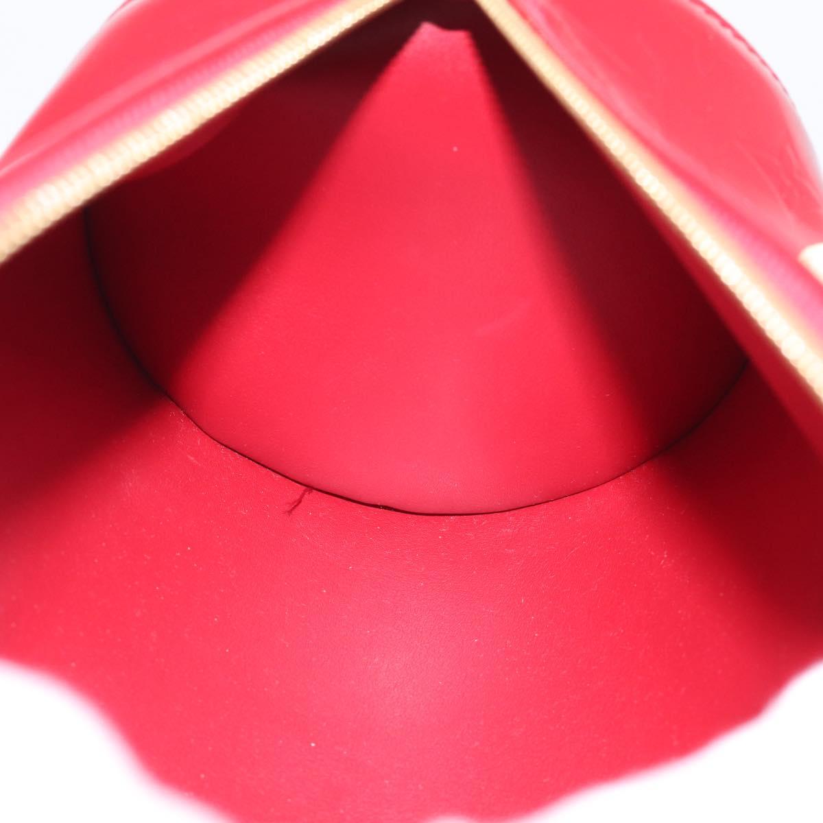 LOUIS VUITTON Monogram Vernis Bedford Hand Bag Red M91986 LV Auth ki6985V