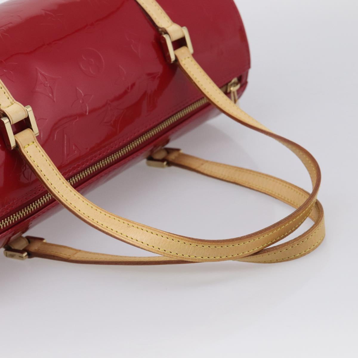 LOUIS VUITTON Monogram Vernis Bedford Hand Bag Red M91986 LV Auth ki6985V