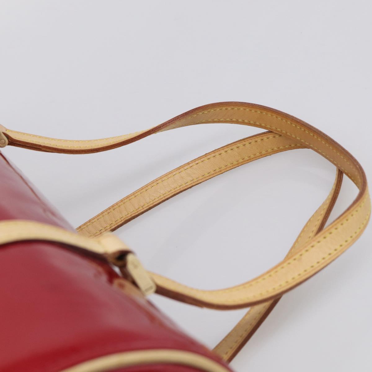 LOUIS VUITTON Monogram Vernis Bedford Hand Bag Red M91986 LV Auth ki6985V
