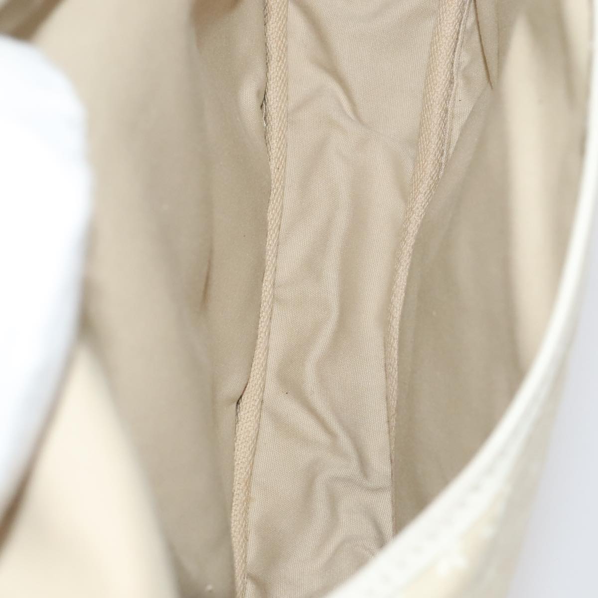 LOUIS VUITTON Monogram Mini Lin Saumur PM Shoulder Bag Ivory M95314 Auth kk368V