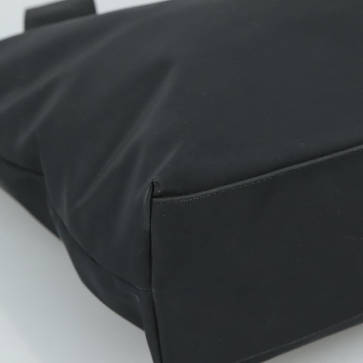 Salvatore Ferragamo Gancini Tote Bag PVC Canvas Black Auth kk413