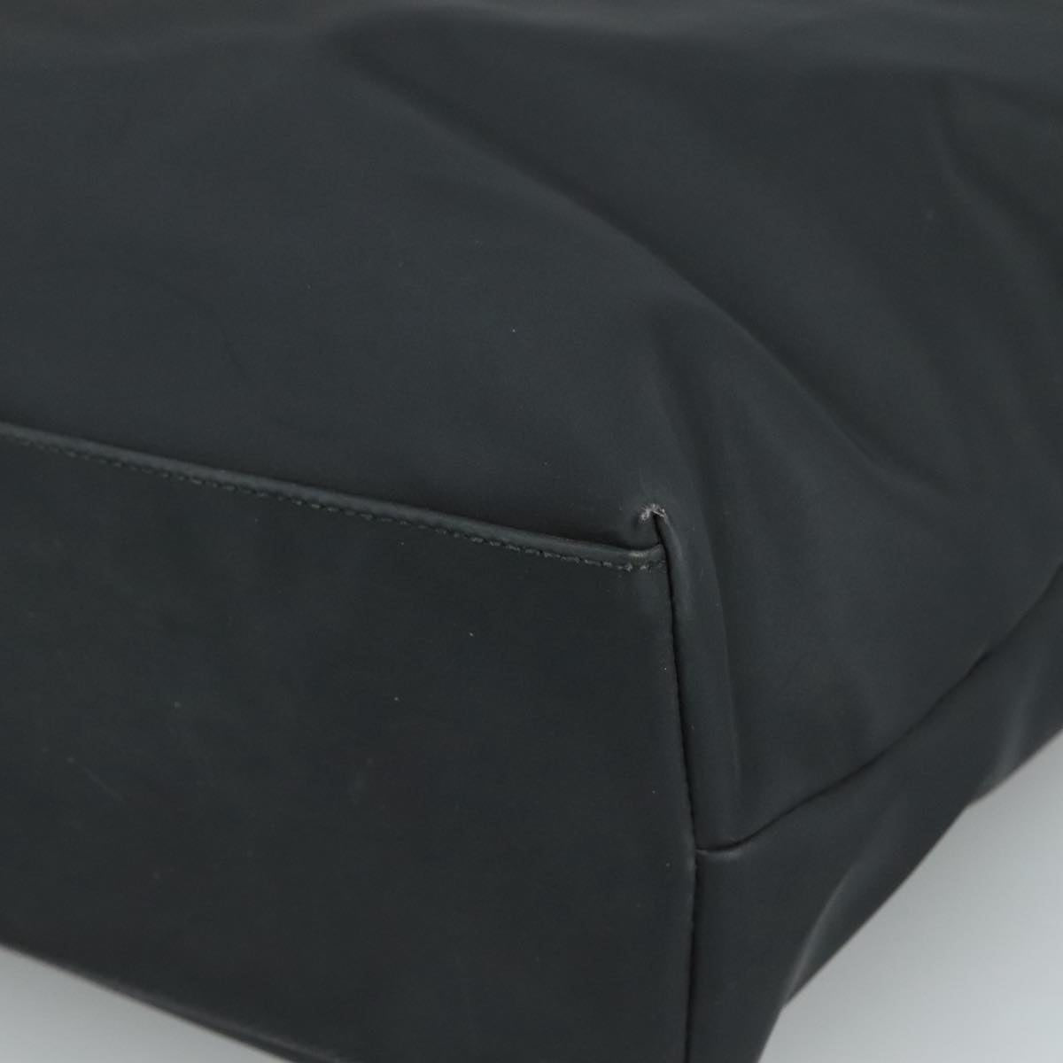 Salvatore Ferragamo Gancini Tote Bag PVC Canvas Black Auth kk413