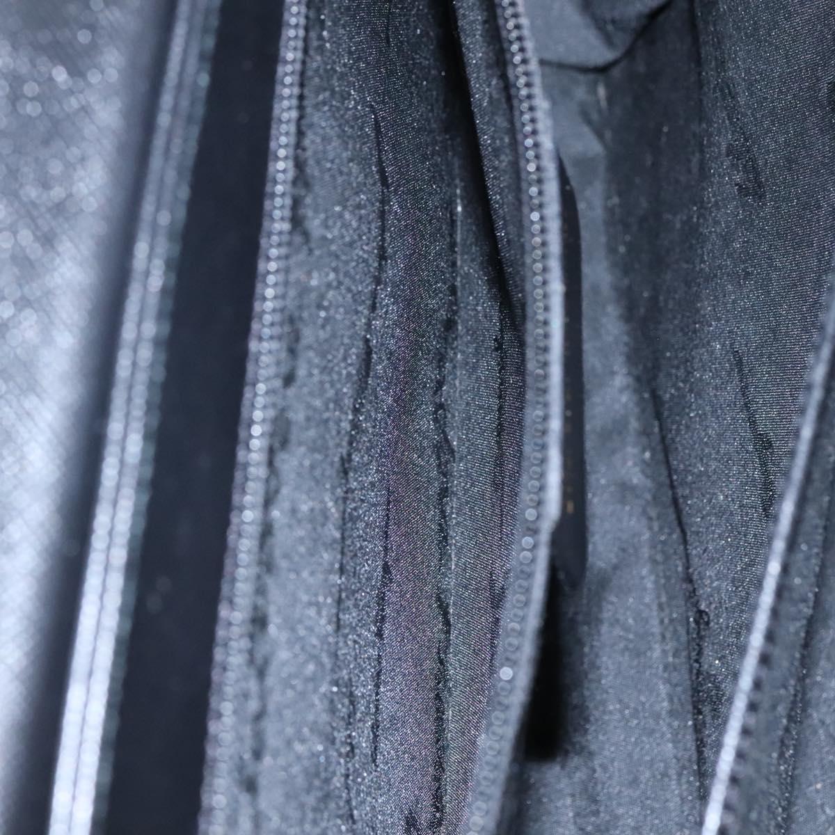 Salvatore Ferragamo Gancini Hand Bag Leather 2way Black Gold Auth kk442