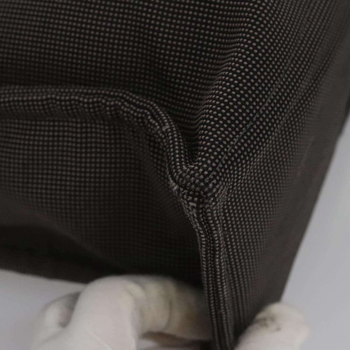 HERMES Her Line MM Tote Bag Canvas Gray Silver Auth kk445