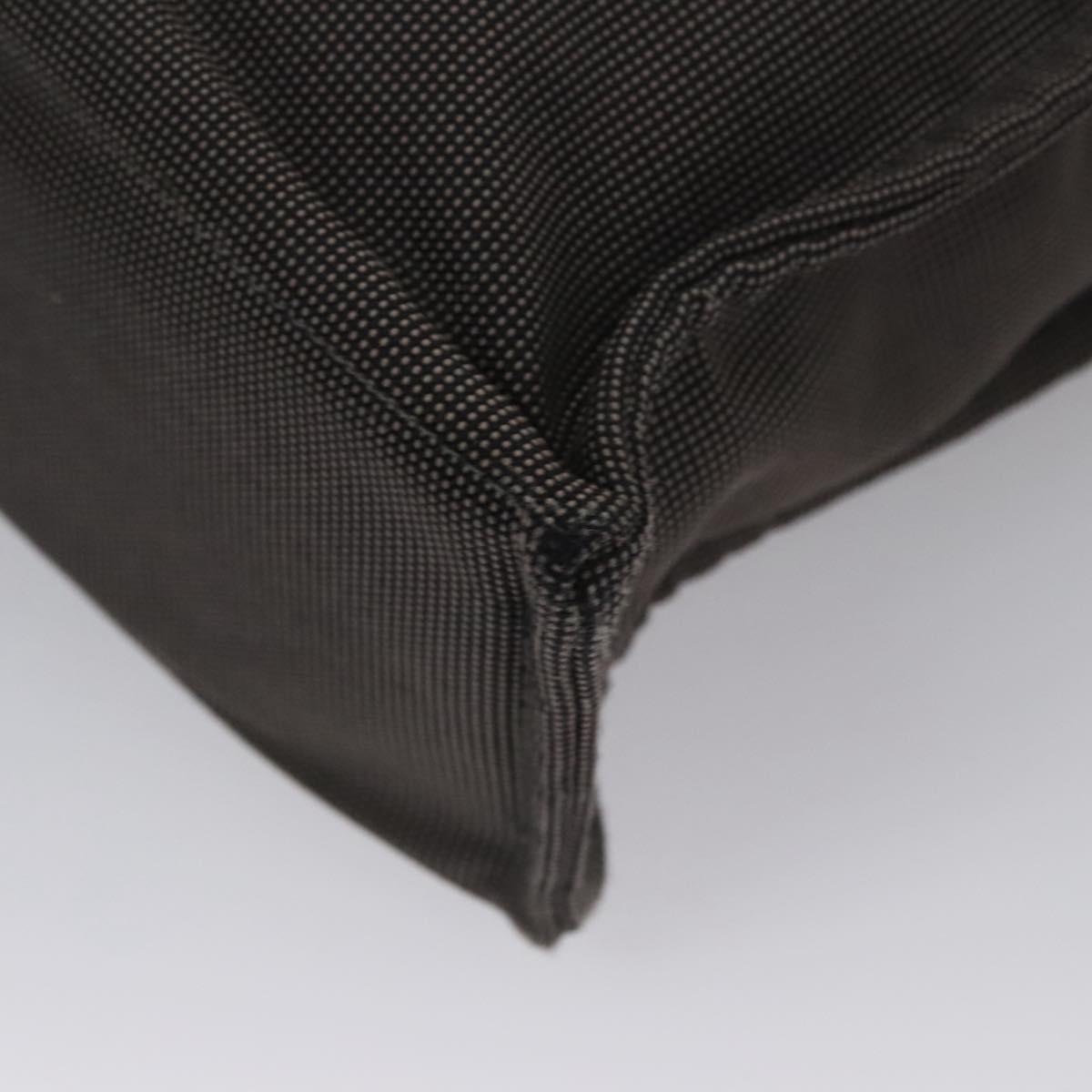 HERMES Her Line MM Tote Bag Canvas Gray Silver Auth kk445