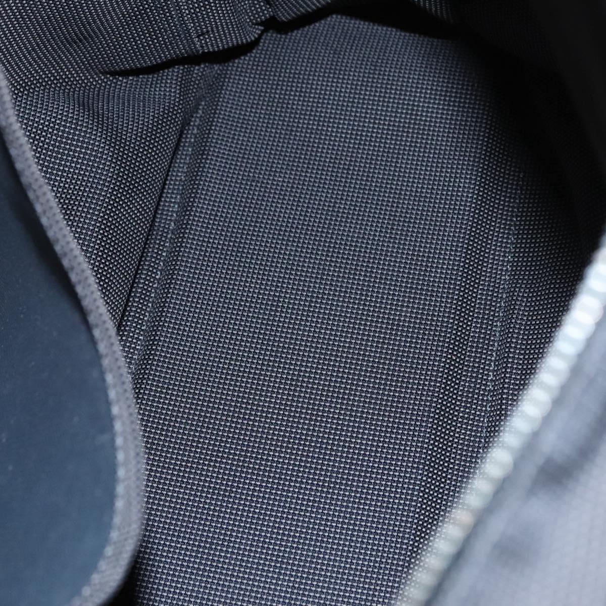 HERMES Her Line MM Tote Bag Canvas Gray Silver Auth kk445