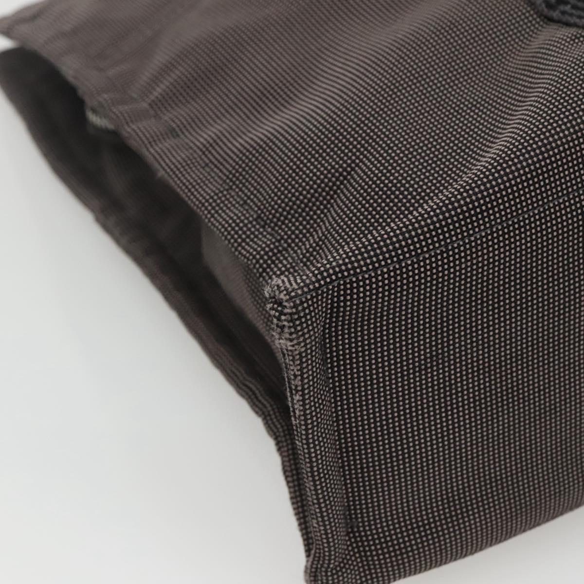 HERMES Her Line MM Hand Bag Canvas Gray Auth kk463