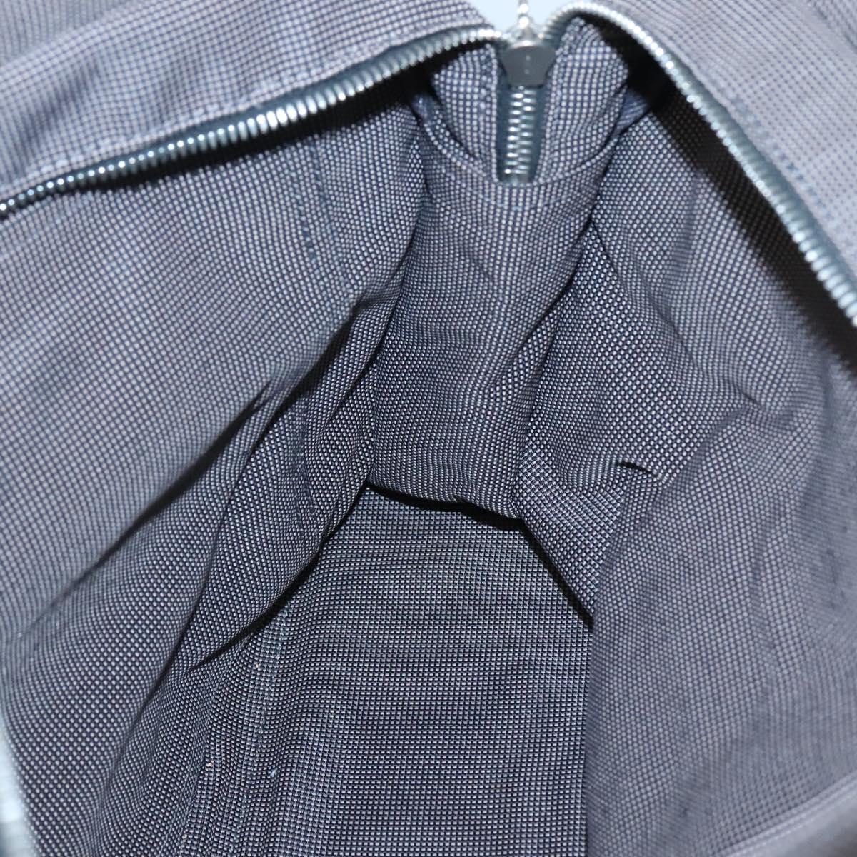 HERMES Her Line MM Hand Bag Canvas Gray Auth kk463