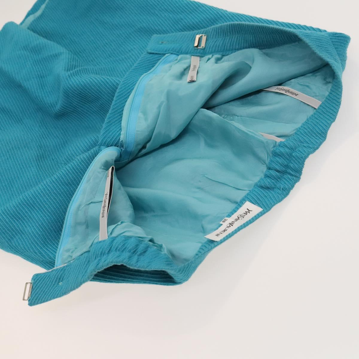 SAINT LAURENT Jacket Skirt Setup Cotton Blue Auth kk477