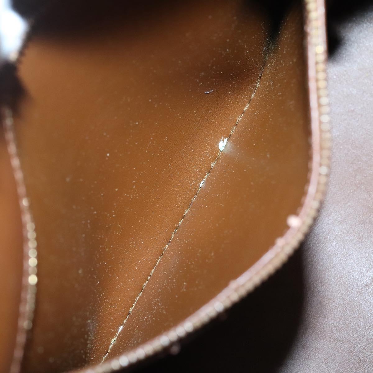 LOUIS VUITTON Monogram Vernis Houston Hand Bag Bronze M91122 LV Auth kk480