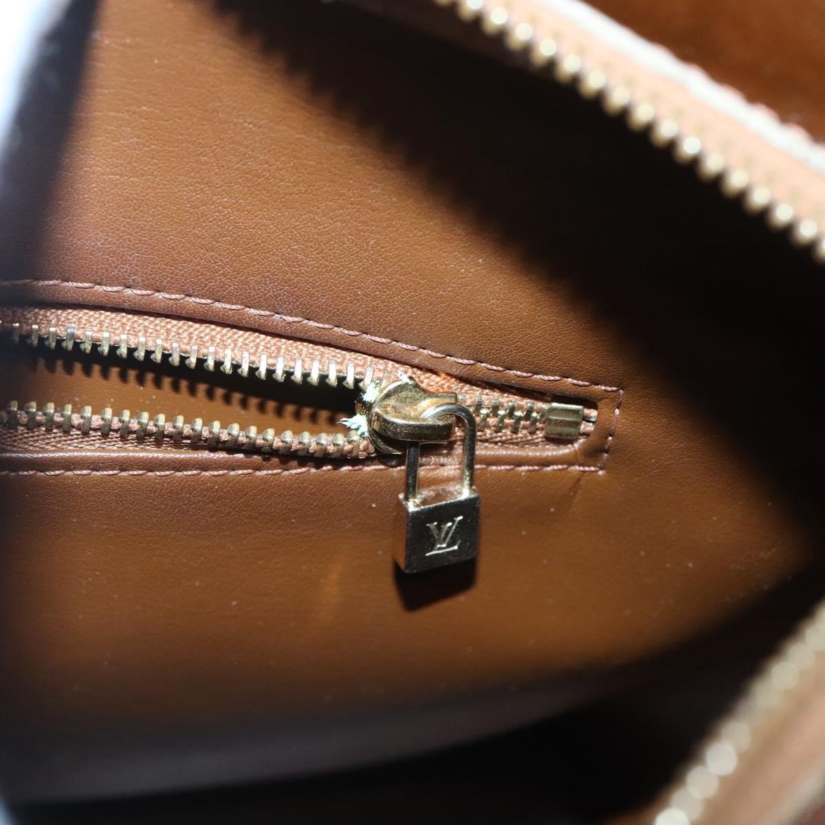 LOUIS VUITTON Monogram Vernis Houston Hand Bag Bronze M91122 LV Auth kk480